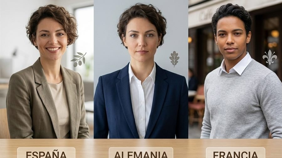 Foto de CV en Europa: España, Alemania y Francia